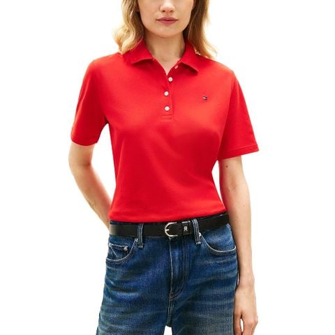 Tommy Hilfiger - Áo Thun Có Cổ Nữ 1985 Regular Pique Polo Short Sleeve