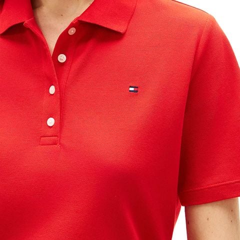 Tommy Hilfiger - Áo Thun Có Cổ Nữ 1985 Regular Pique Polo Short Sleeve