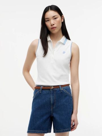 Tommy Hilfiger - Áo Thun Có Cổ Nữ 1985 Slim Fit Pique Sleeveless Polo Shirt
