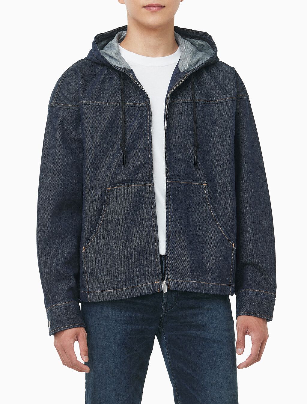 Calvin Klein - Áo khoác nam CK Denim Zip Front Hoodie