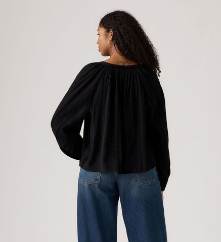 Levi's - Áo thời trang tay dài nữ Levi's® Women's Clover Long-Sleeve Blouse - Anthracite Night