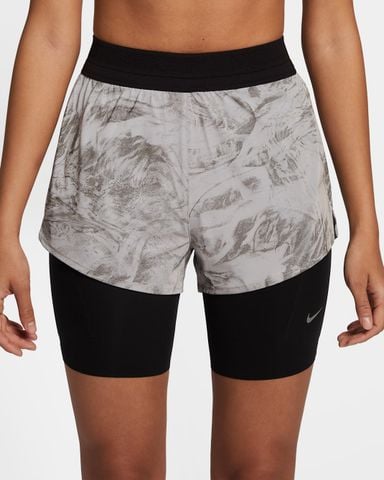 Nike - Quần ngắn thể thao Nữ Nike Swift Women's Mid-Rise 2-In-1 Running Shorts With Reflective Design Accents