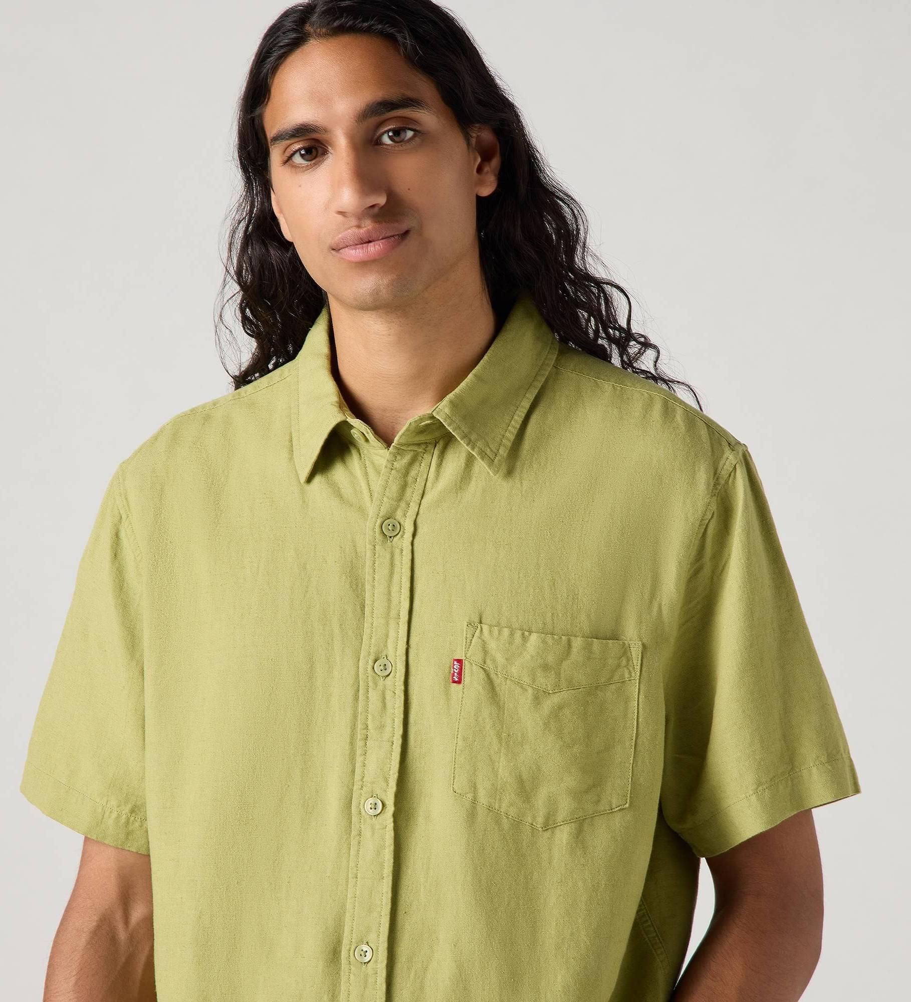 Levi's - Áo sơ mi tay ngắn nam Short Sleeve Sunset Pocket Standard Fit Cotton Linen Shirt