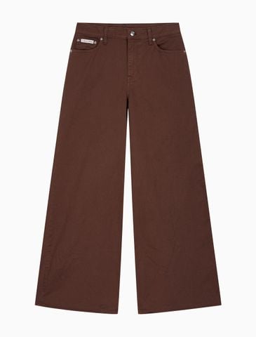 Calvin Klein - Quần kaki ống rộng nữ CK Super Wide Pants - 2