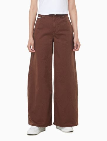 Calvin Klein - Quần kaki ống rộng nữ CK Super Wide Pants