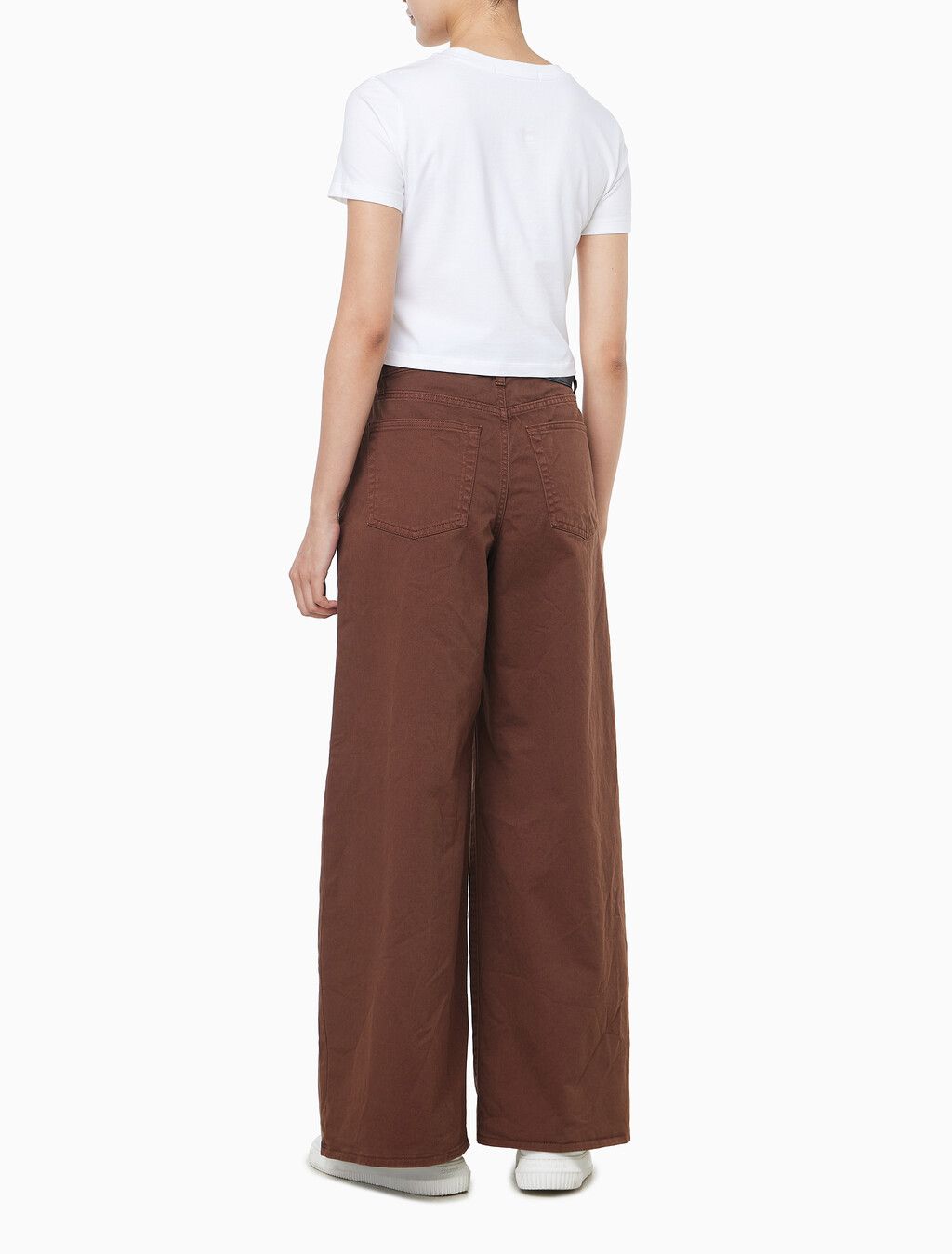 Calvin Klein - Quần kaki ống rộng nữ CK Super Wide Pants
