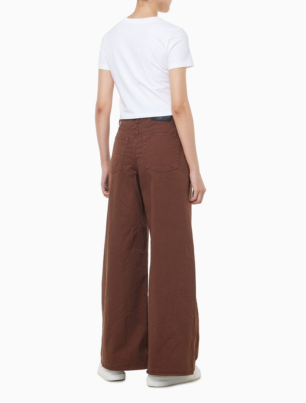 Calvin Klein - Quần kaki ống rộng nữ CK Super Wide Pants