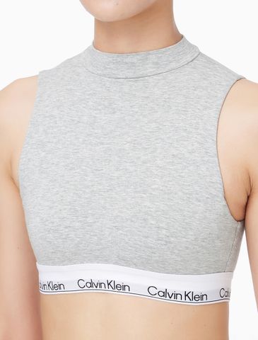 Calvin Klein - Áo lót nữ Lightly Lined Mockneck Bralett - Icon Cotton Modal