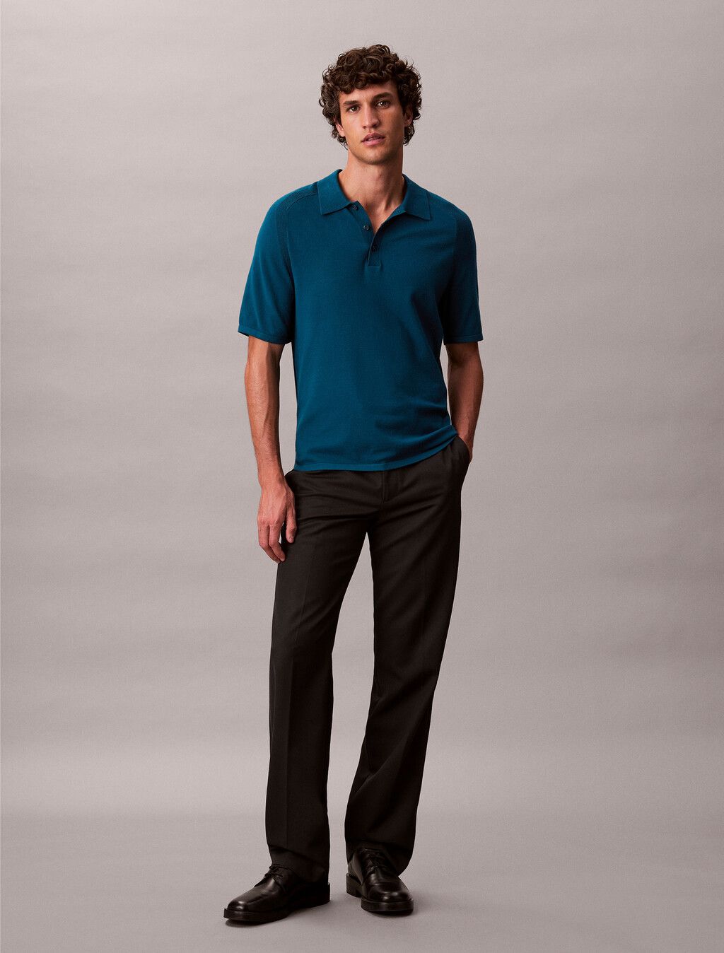 Calvin Klein - Áo len nam Tech Knit Viscose Polo