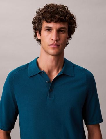 Calvin Klein - Áo len nam Tech Knit Viscose Polo - 3