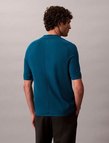 Calvin Klein - Áo len nam Tech Knit Viscose Polo - 4