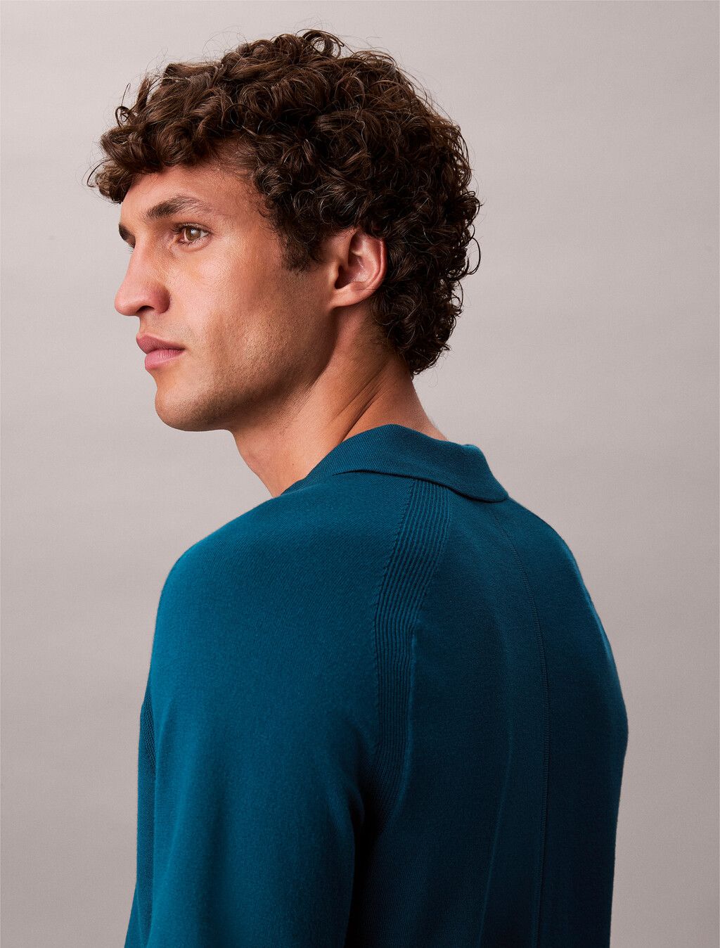 Calvin Klein - Áo len nam Tech Knit Viscose Polo