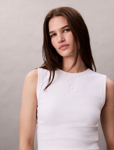 Calvin Klein - Áo ba lỗ nữ Ribbed Tank Top - 2
