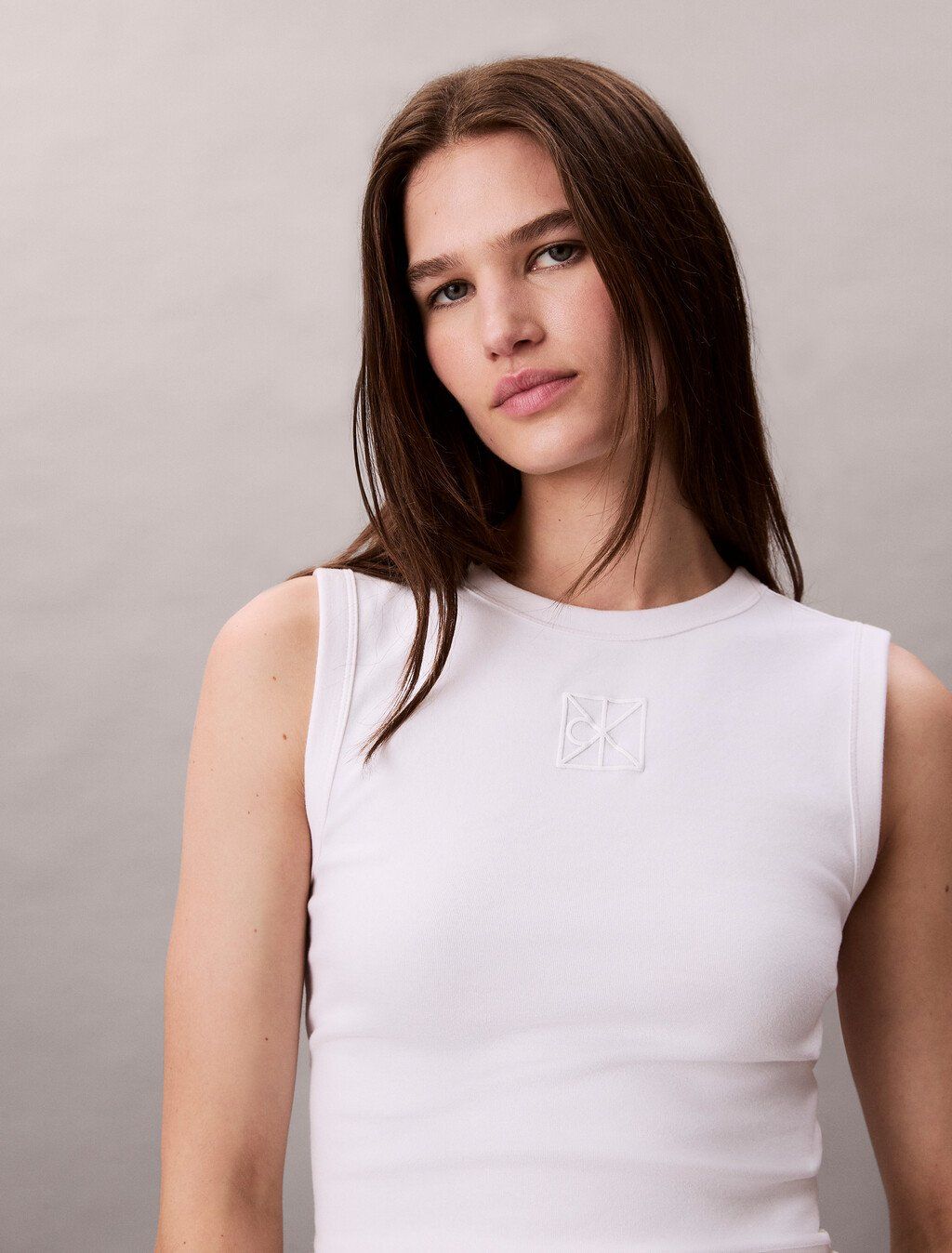 Calvin Klein - Áo ba lỗ nữ Ribbed Tank Top