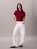 Calvin Klein - Áo thun thời trang nữ Premium Cotton Mock Neck Tee