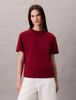 Calvin Klein - Áo thun thời trang nữ Premium Cotton Mock Neck Tee