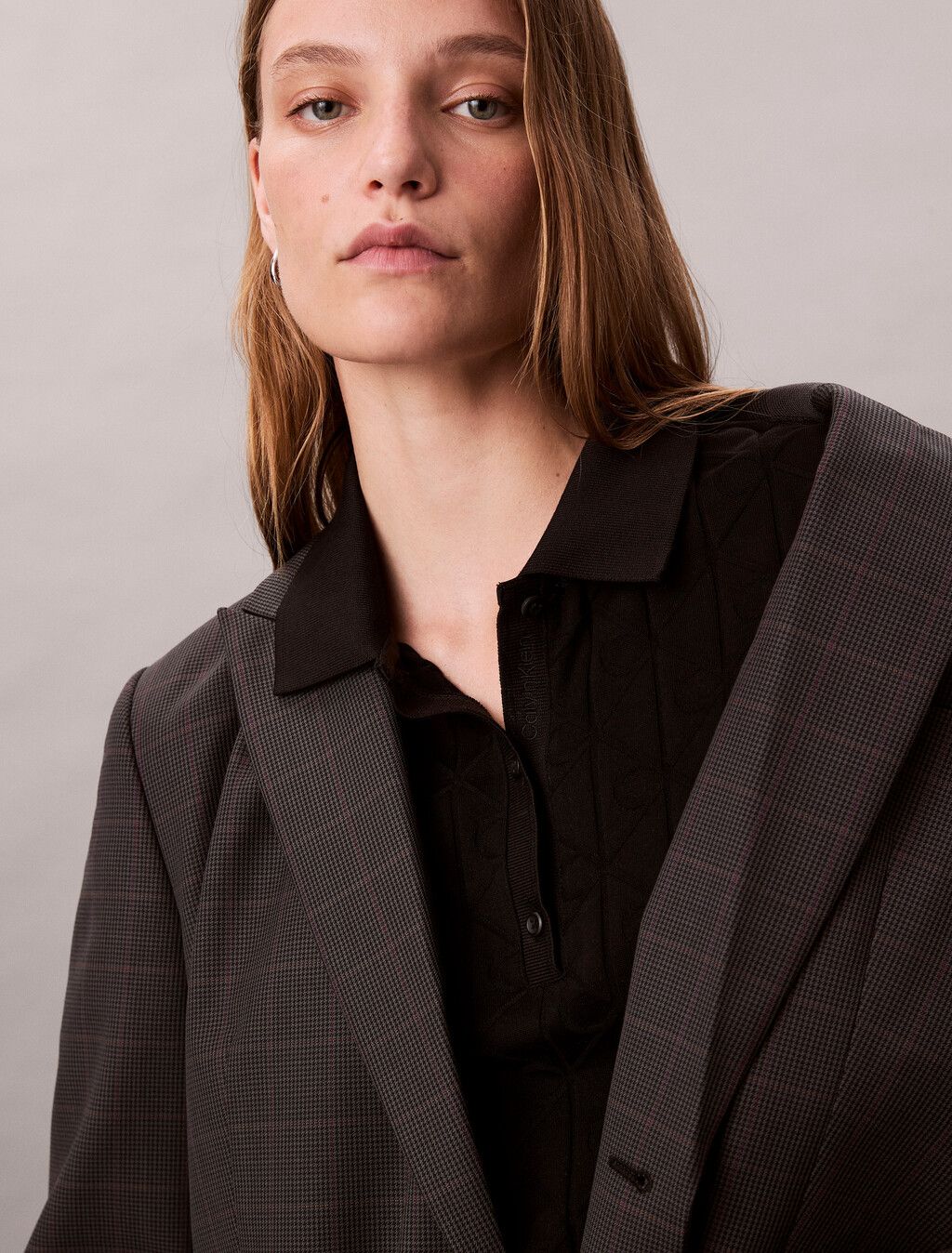 Calvin Klein - Đầm nữ Logo Jacquard Polo Dress