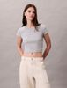 Calvin Klein - Áo thun thời trang nữ Slim Cropped Monogram T-shirt