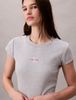 Calvin Klein - Áo thun thời trang nữ Slim Cropped Monogram T-shirt