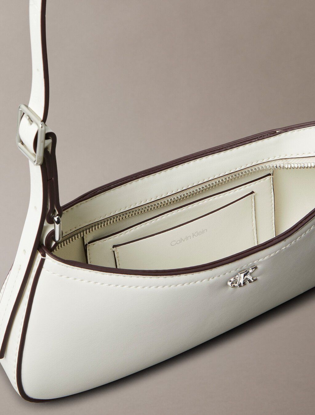 Calvin Klein - Túi nữ Ck Monogram Logo Hardware Shoulder Bag