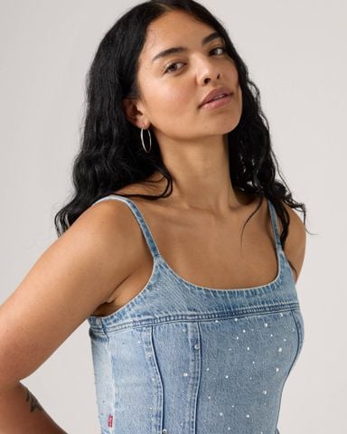Levi's - Áo thời trang ba lỗ nữ Jadine Lightweight Denim Cami Tank Top - Blue