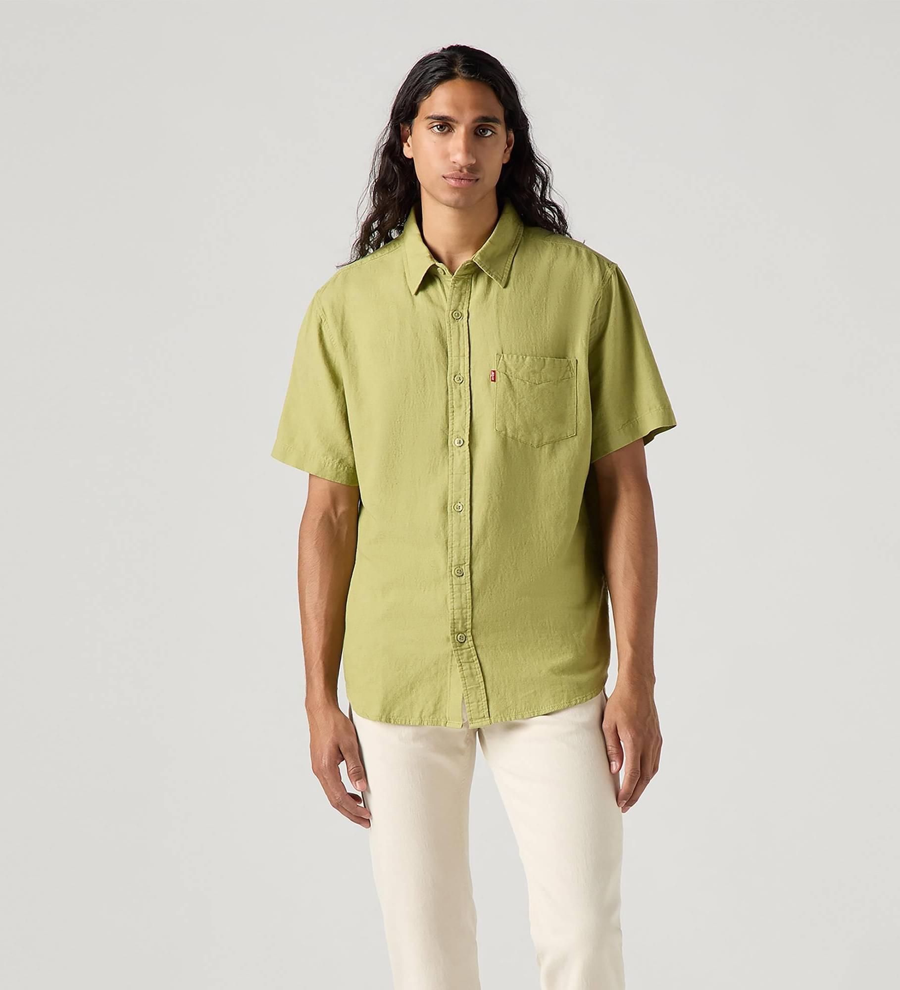 Levi's - Áo sơ mi tay ngắn nam Short Sleeve Sunset Pocket Standard Fit Cotton Linen Shirt
