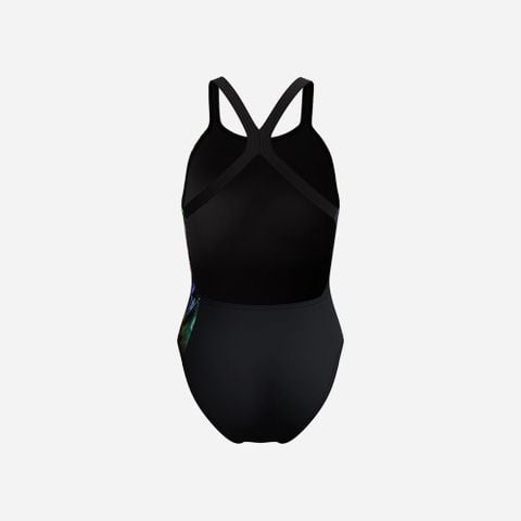 Speedo - Đồ bơi nữ Placement Printed Powerback Af Black One Piece - 2