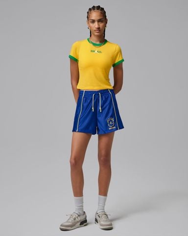 Nike - Quần Ngắn Thể Thao Nữ Jordan Brooklyn Women's Knit Brazil Shorts