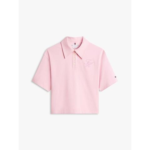 Tommy Hilfiger - Áo Thun Có Cổ Nữ Cotton Lycra Relaxed Short Sleeve Polo - 4