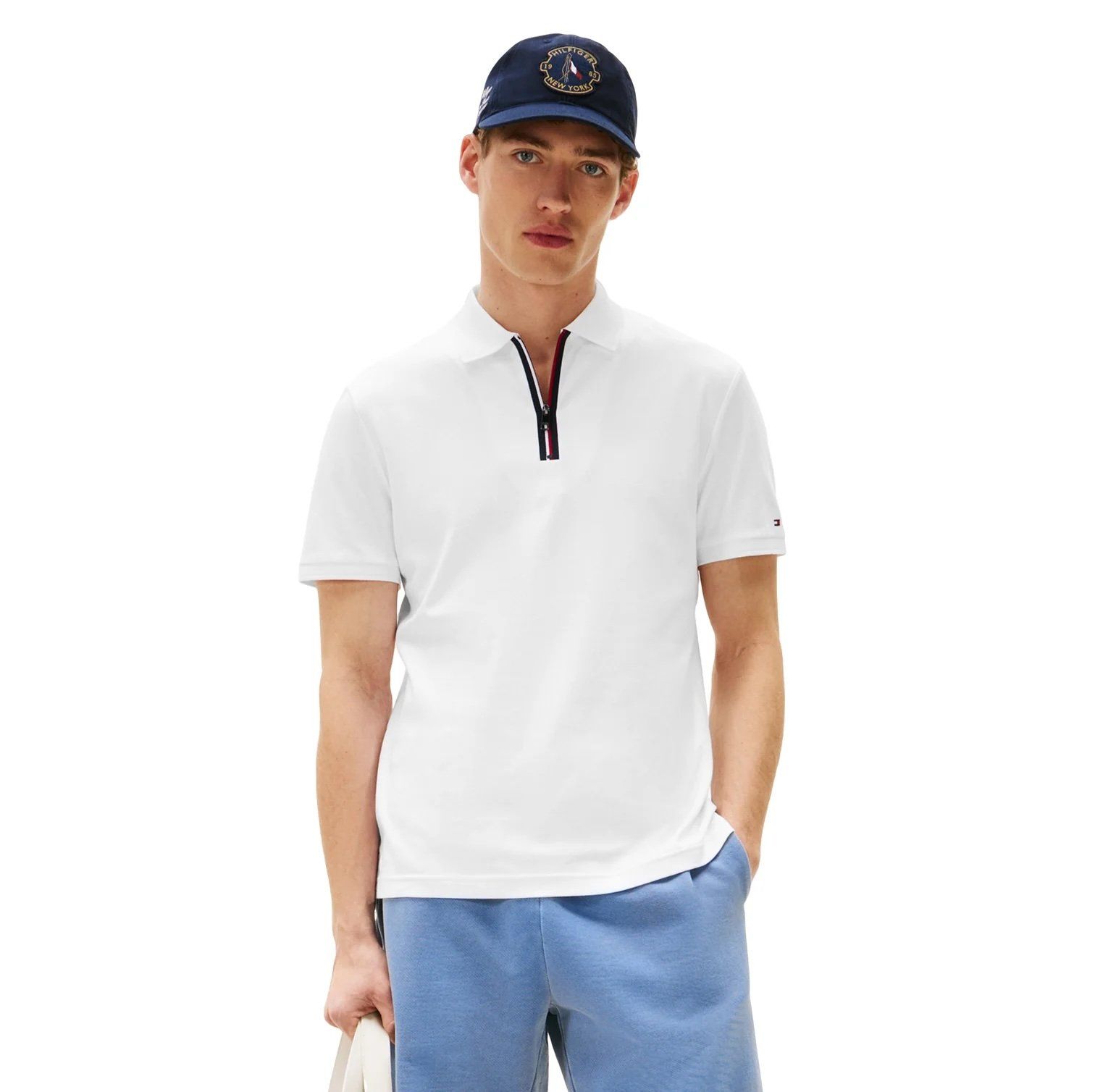 Tommy Hilfiger - Áo polo tay ngắn nam TH Interlock Zip Reg Polo