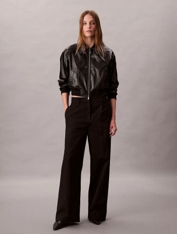 Calvin Klein - Quần Kaki Dài Nữ Stretch Chino With Pleat Wide