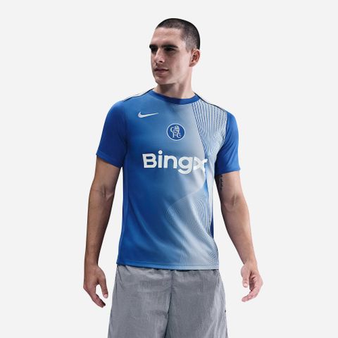 Nike - Áo đá banh Nam Men's Chelsea F.C. Academy Pro Dri-Fit Total 90 Pre-Match Football Jersey - Blue
