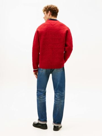 Tommy Hilfiger - Áo khoác len mỏng tay dài nam Jacquard V-Neck Cardigan