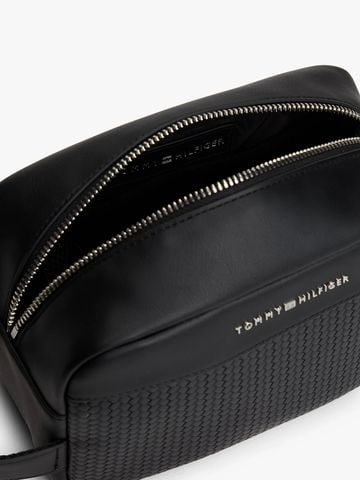 Tommy Hilfiger - Túi cầm tay nam Metal Logo Woven Panel Washbag - 4