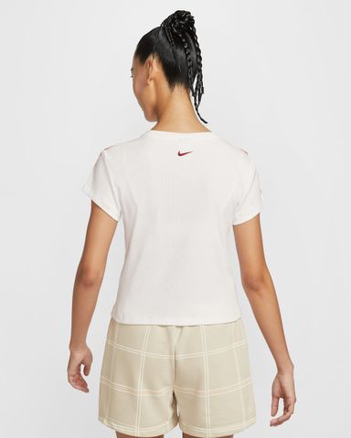 Nike - Áo phông tay ngắn thể thao Nữ Sportswear Women's Tight Ribbed T-Shirt