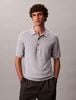 Calvin Klein - Áo polo dệt kim nam Silk Cashmere Polo Sweater