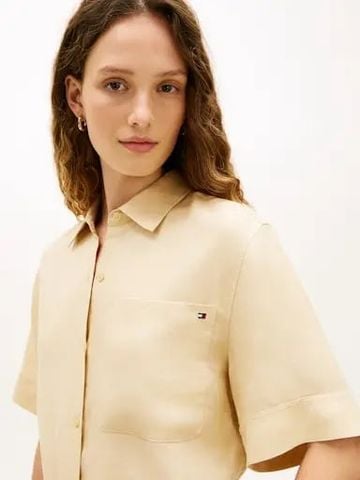 Tommy Hilfiger - Áo Sơ Mi Nữ Essential Linen SS Shirt - 3