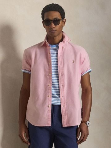 Ralph Lauren - Áo Sơ Mi Tay Ngắn Nam Custom Fit Oxford Shirt
