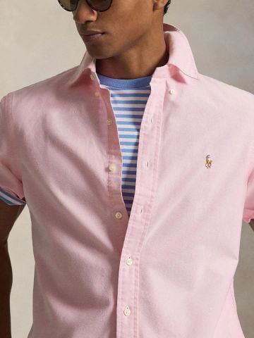 Ralph Lauren - Áo Sơ Mi Tay Ngắn Nam Custom Fit Oxford Shirt