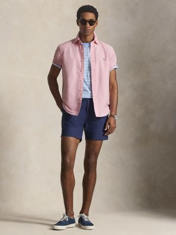Ralph Lauren - Áo Sơ Mi Tay Ngắn Nam Custom Fit Oxford Shirt