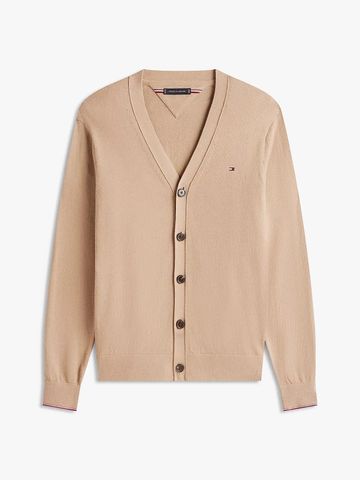 Tommy Hilfiger - Áo khoác len tay dài nam TH Pima Cardigan Tipped