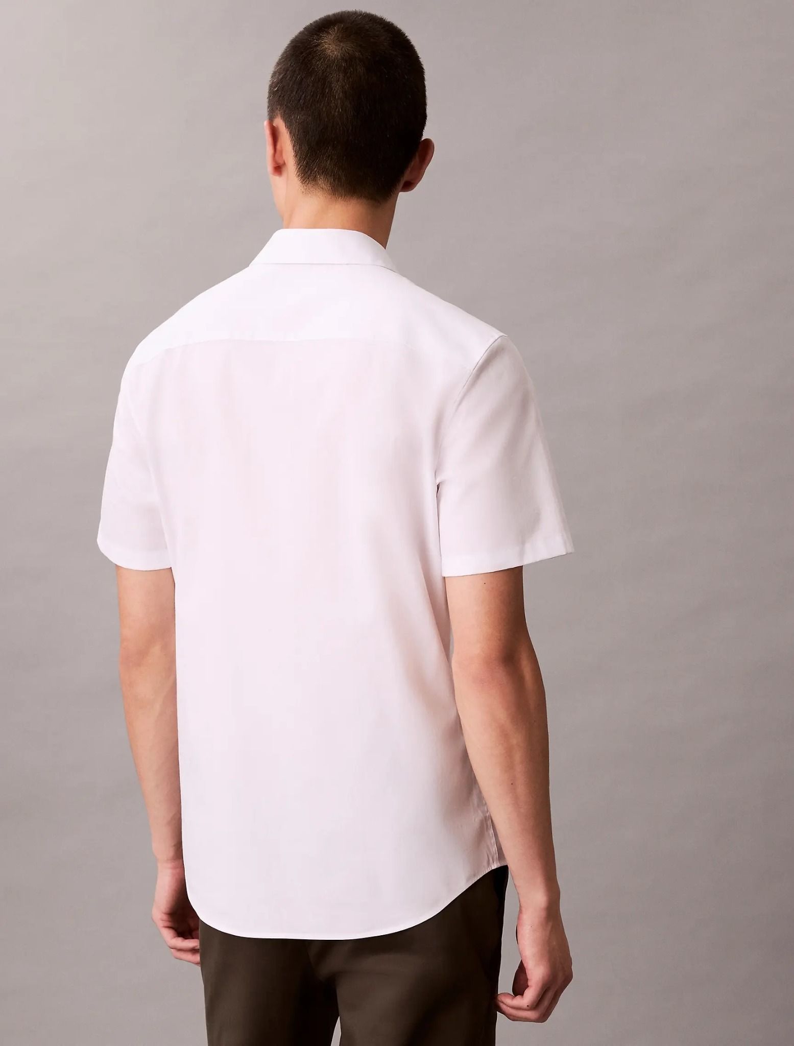 Calvin Klein - Áo sơ mi tay ngắn nam CK Solid Stretch Slim Shirt