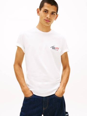 Tommy Hilfiger - Áo Thun Tay Ngắn Nam Slim Sign Chest Logo Shirt