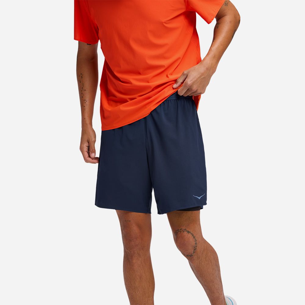 Hoka - Quần Ngắn Chạy Bộ Nam Glide 7 Short 2In1