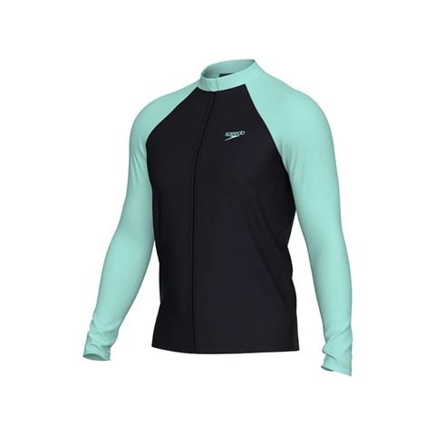 Speedo - Áo Rashguard Nam Long Sleeve UV Swimming Top Zip-Up