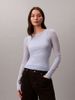 Calvin Klein - Áo Thun Tay Dài Nữ Wool Blend Feminine Double Layer