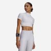 Under Armour - Áo Tay Ngắn Thể Thao Nữ Heatgear Crop Mock Short Sleeve Compression