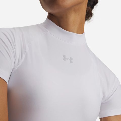 Under Armour - Áo Tay Ngắn Thể Thao Nữ Heatgear Crop Mock Short Sleeve Compression