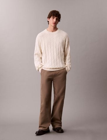 Calvin Klein - Áo len tay dài nam Allover Emblem Logo Relaxed Jumper - 4
