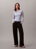Calvin Klein - Áo Thun Tay Dài Nữ Wool Blend Feminine Double Layer